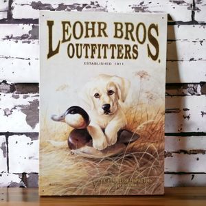 Leohr Bros Outfitters Vintage Like Metal Sign 1995 Lynn R. K Puppy